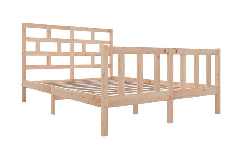Sängram massiv furu 140x200 cm - Brun - Möbler - Säng - Sängram & sängstomme