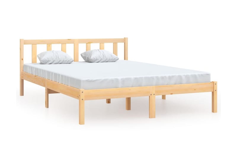Sängram massiv furu 150x200 cm UK - Brun - Möbler - Säng - Sängram & sängstomme