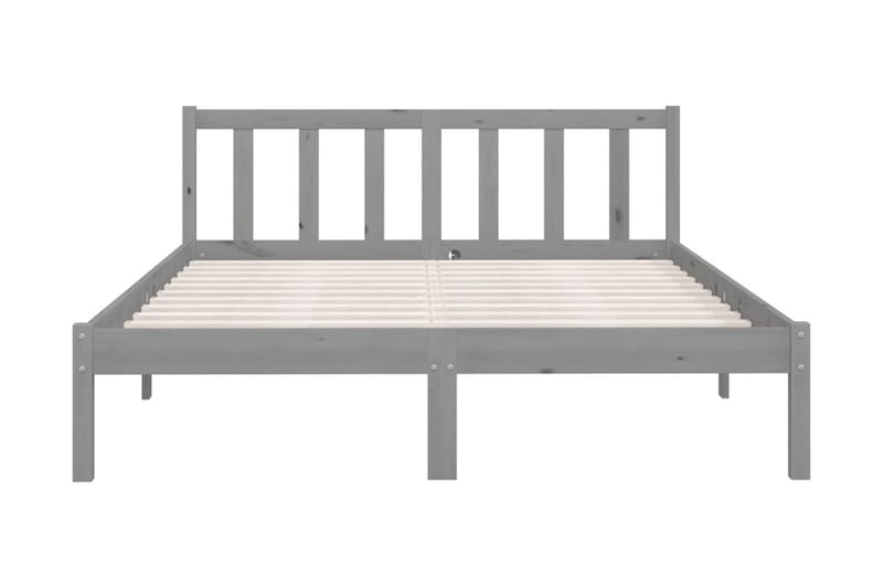 Sängram massiv furu 150x200 cm UK grå - Grå - Möbler - Säng - Sängram & sängstomme