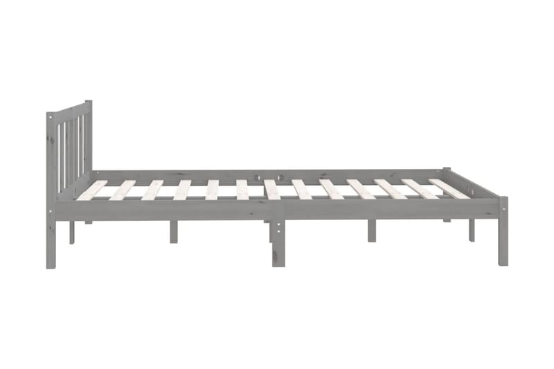 Sängram massiv furu 150x200 cm UK grå - Grå - Möbler - Säng - Sängram & sängstomme