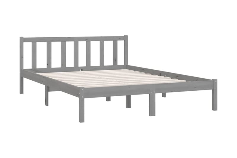 Sängram massiv furu 150x200 cm UK grå - Grå - Möbler - Säng - Sängram & sängstomme