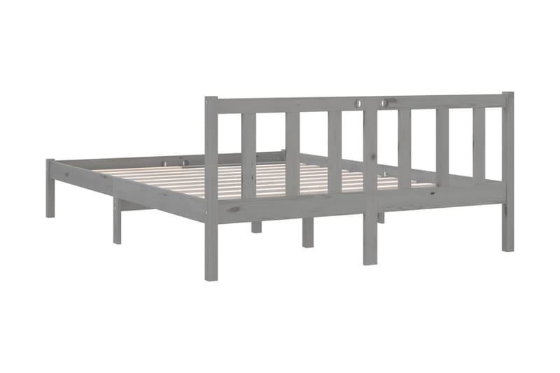 Sängram massiv furu 150x200 cm UK grå - Grå - Möbler - Säng - Sängram & sängstomme