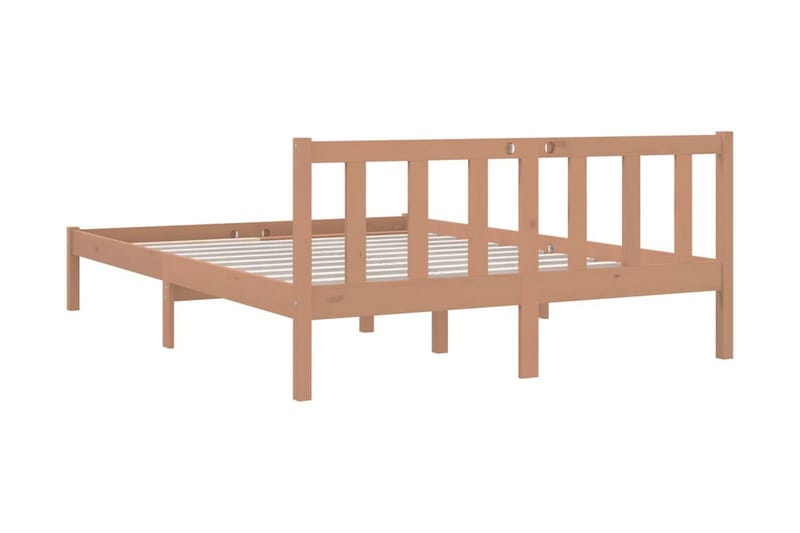Sängram massiv furu 150x200 cm UK honungbrun - Honung - Möbler - Säng - Sängram & sängstomme