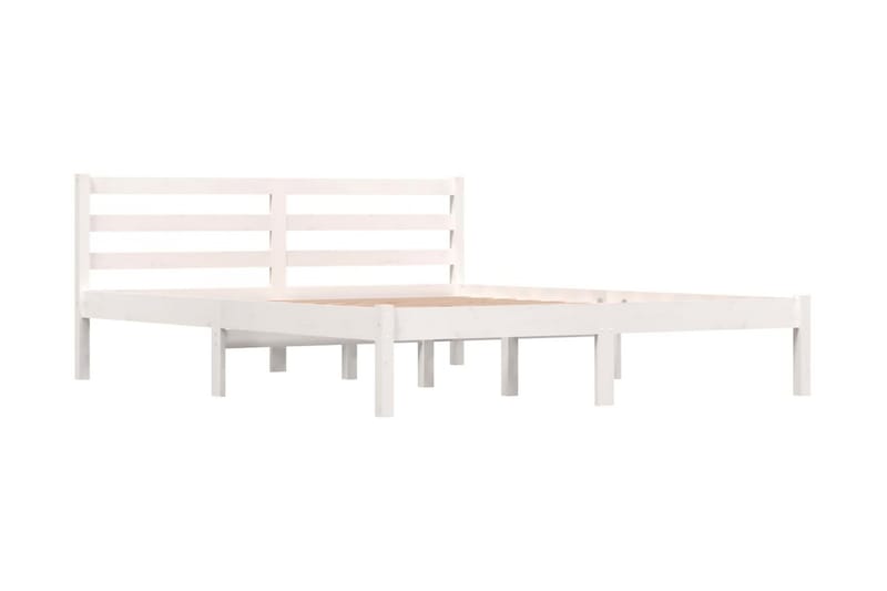 Sängram massiv furu 150x200 cm vit 5FT - Vit - Möbler - Säng - Sängram & sängstomme