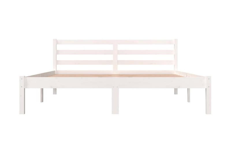 Sängram massiv furu 150x200 cm vit 5FT - Vit - Möbler - Säng - Sängram & sängstomme