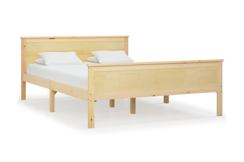 Sängram massiv furu 160x200 cm - Brun - Möbler - Säng - Sängram & sängstomme