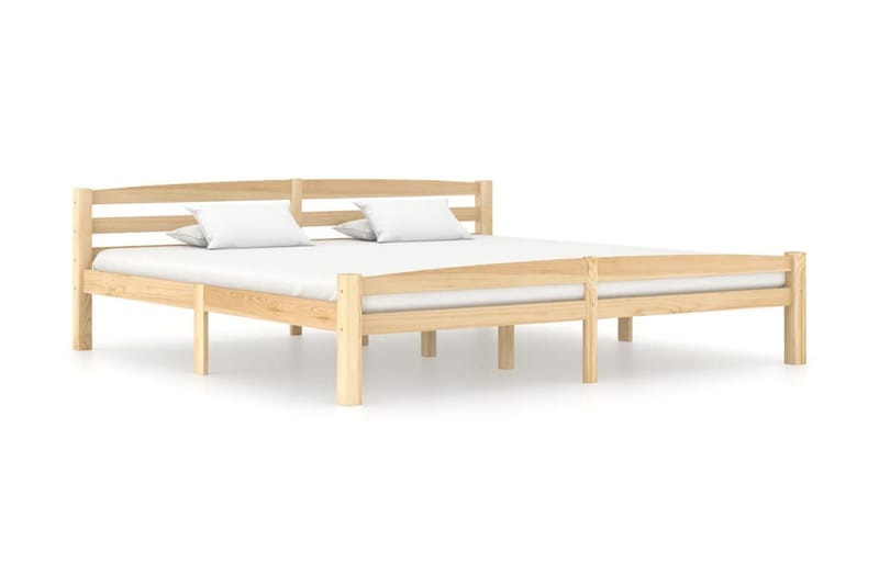 Sängram massiv furu 180x200 cm - Brun - Möbler - Säng - Sängram & sängstomme