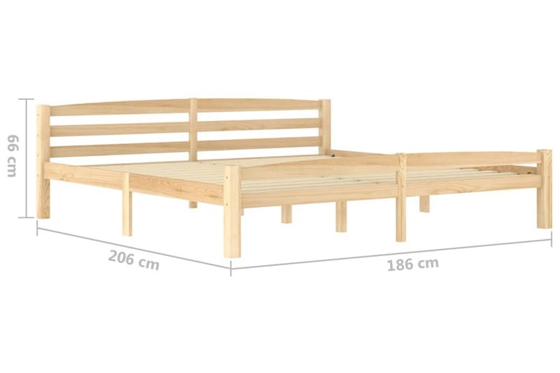 Sängram massiv furu 180x200 cm - Brun - Möbler - Säng - Sängram & sängstomme