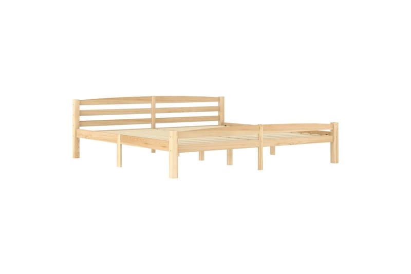 Sängram massiv furu 200x200 cm - Brun - Möbler - Säng - Sängram & sängstomme