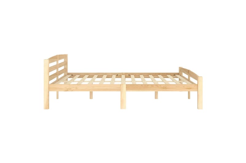 Sängram massiv furu 200x200 cm - Brun - Möbler - Säng - Sängram & sängstomme