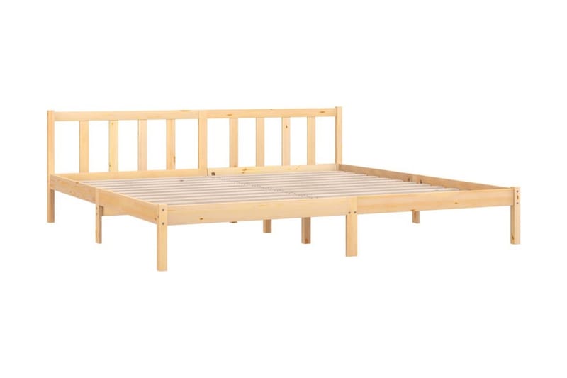 Sängram massiv furu 200x200 cm - Brun - Möbler - Säng - Sängram & sängstomme