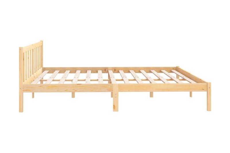 Sängram massiv furu 200x200 cm - Brun - Möbler - Säng - Sängram & sängstomme