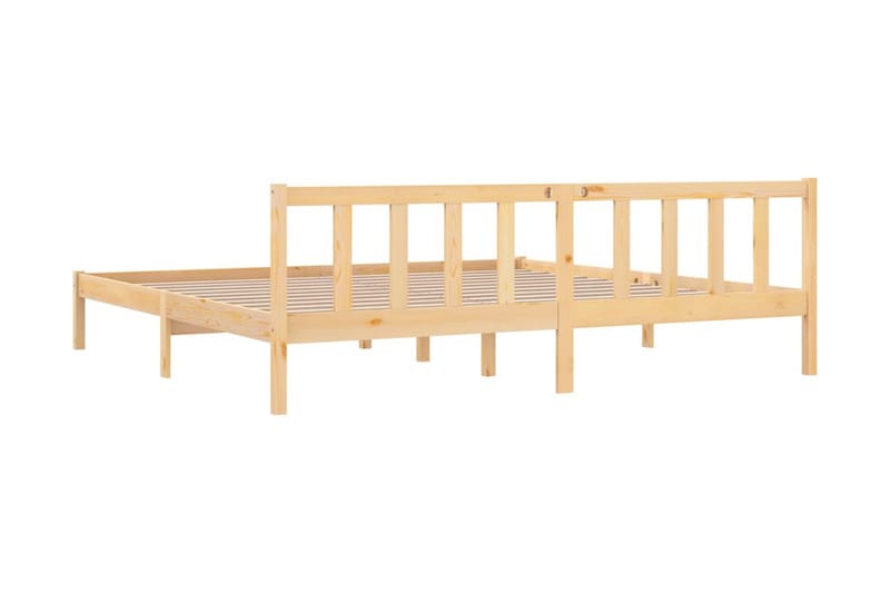 Sängram massiv furu 200x200 cm - Brun - Möbler - Säng - Sängram & sängstomme