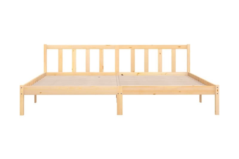 Sängram massiv furu 200x200 cm - Brun - Möbler - Säng - Sängram & sängstomme