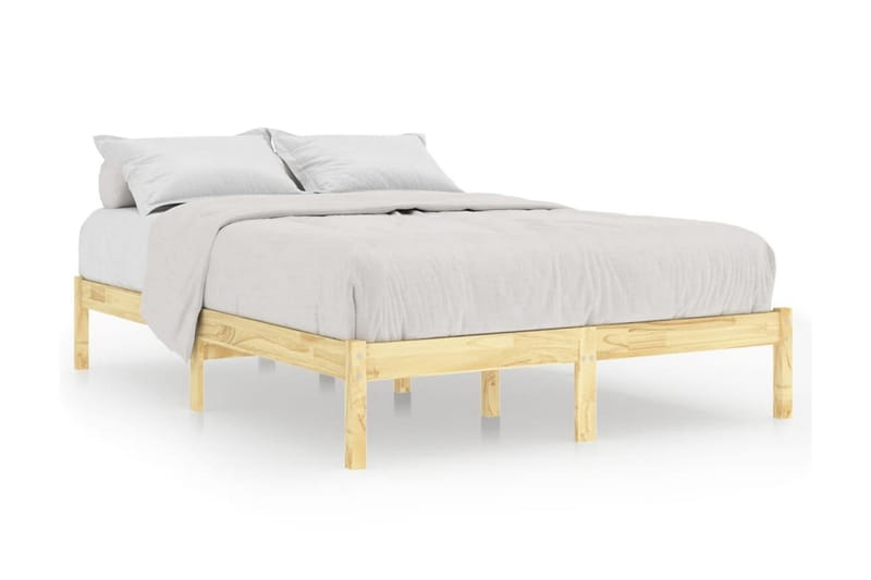 Sängram massiv furu 200x200 cm - Brun - Möbler - Säng - Sängram & sängstomme