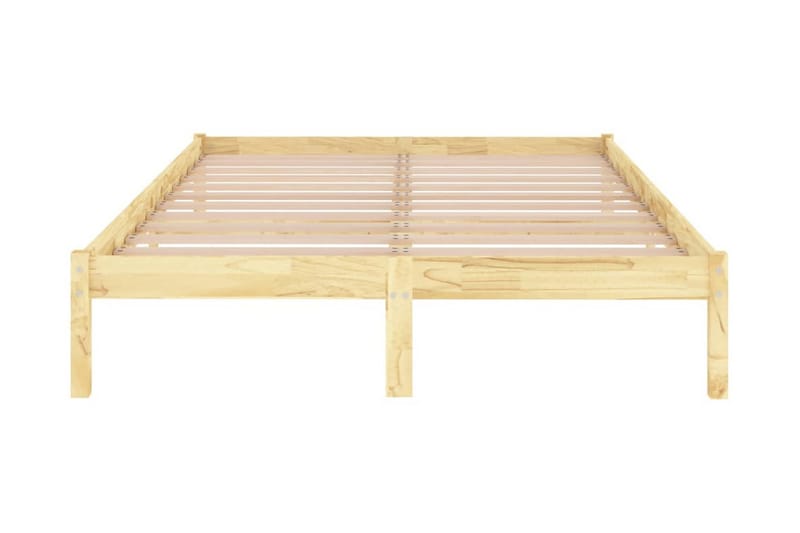 Sängram massiv furu 200x200 cm - Brun - Möbler - Säng - Sängram & sängstomme