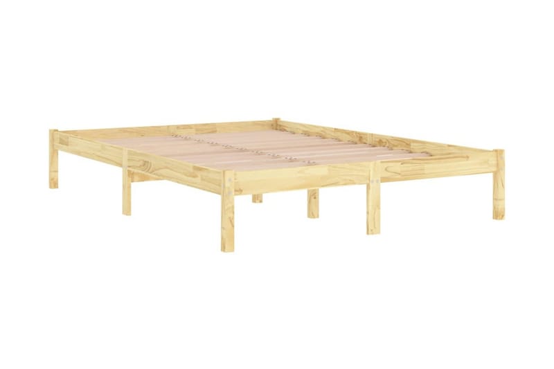 Sängram massiv furu 200x200 cm - Brun - Möbler - Säng - Sängram & sängstomme