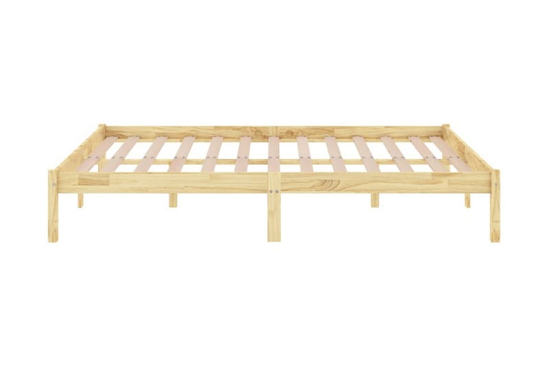 Sängram massiv furu 200x200 cm - Brun - Möbler - Säng - Sängram & sängstomme