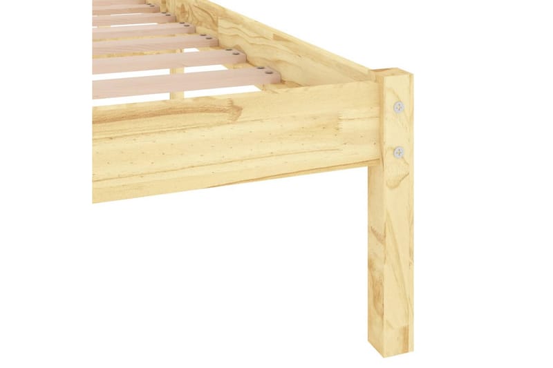 Sängram massiv furu 200x200 cm - Brun - Möbler - Säng - Sängram & sängstomme