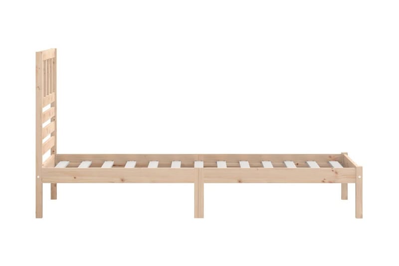 Sängram massiv furu 75x190 cm liten enkelsäng - Brun - Möbler - Säng - Sängram & sängstomme