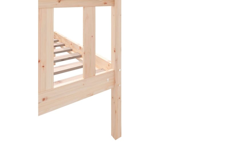 Sängram massiv furu 75x190 cm liten enkelsäng - Brun - Möbler - Säng - Sängram & sängstomme