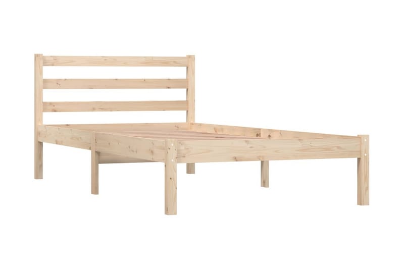 Sängram massiv furu 90x190 cm 3FT - Brun - Möbler - Säng - Sängram & sängstomme