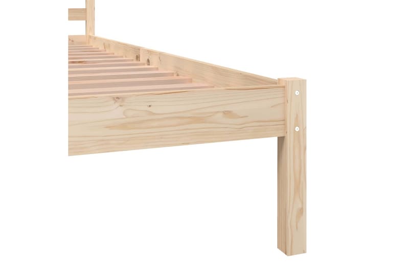 Sängram massiv furu 90x190 cm 3FT - Brun - Möbler - Säng - Sängram & sängstomme