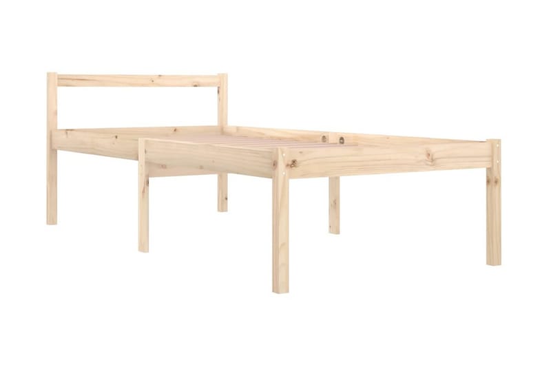 Sängram massiv furu 90x190 cm 3FT - Brun - Möbler - Säng - Sängram & sängstomme