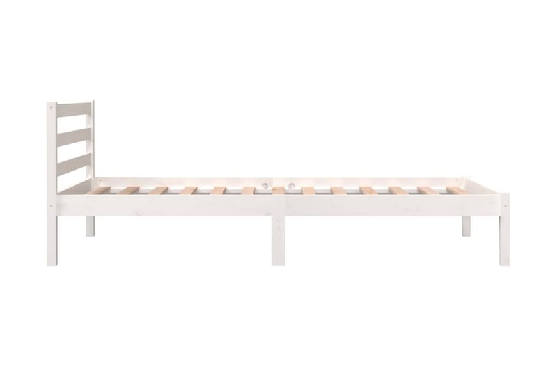 Sängram massiv furu 90x190 cm vit 3FT - Vit - Möbler - Säng - Sängram & sängstomme