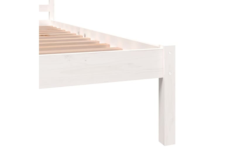 Sängram massiv furu 90x190 cm vit 3FT - Vit - Möbler - Säng - Sängram & sängstomme