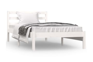 Sängram massiv furu 90x190 cm vit 3FT