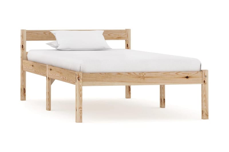 Sängram massiv furu 90x200 cm - Brun - Möbler - Säng - Sängram & sängstomme