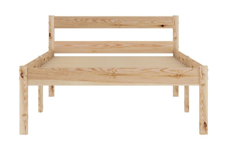 Sängram massiv furu 90x200 cm - Brun - Möbler - Säng - Sängram & sängstomme