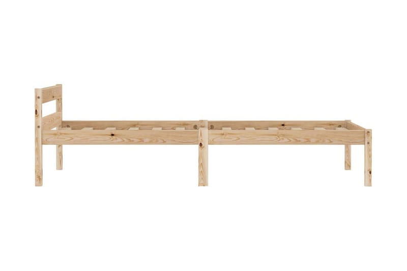 Sängram massiv furu 90x200 cm - Brun - Möbler - Säng - Sängram & sängstomme