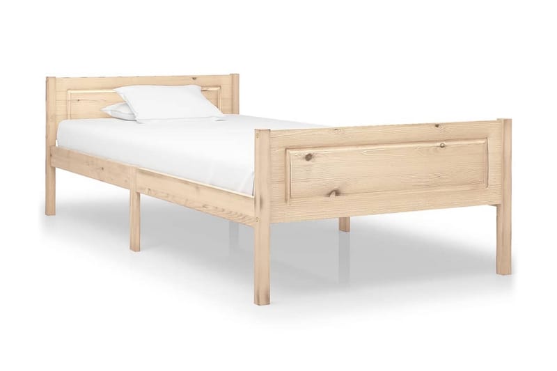 Sängram massiv furu 90x200 cm - Brun - Möbler - Säng - Sängram & sängstomme