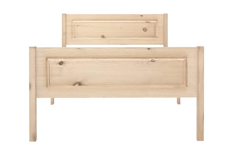 Sängram massiv furu 90x200 cm - Brun - Möbler - Säng - Sängram & sängstomme