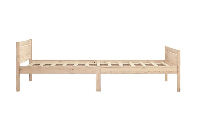 Sängram massiv furu 90x200 cm - Brun - Möbler - Säng - Sängram & sängstomme