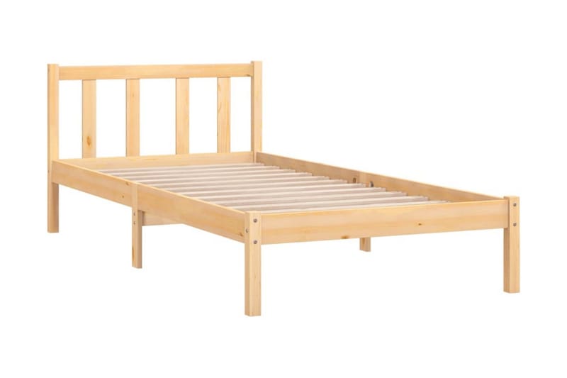 Sängram massiv furu 90x200 cm - Brun - Möbler - Säng - Sängram & sängstomme