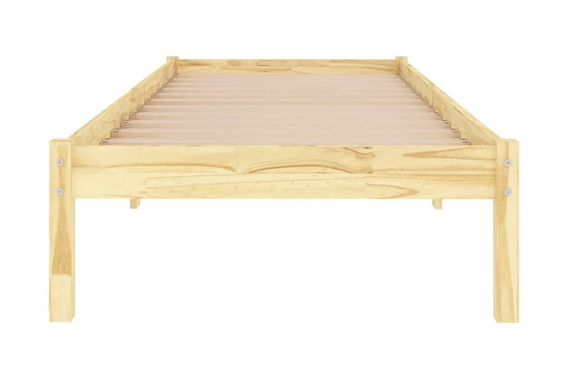 Sängram massiv furu 90x200 cm - Brun - Möbler - Säng - Sängram & sängstomme
