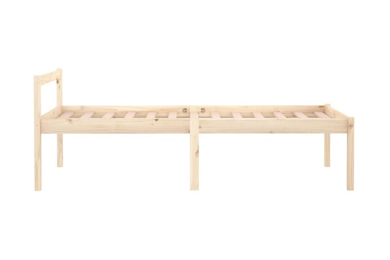Sängram massiv furu 90x200 cm - Brun - Möbler - Säng - Sängram & sängstomme