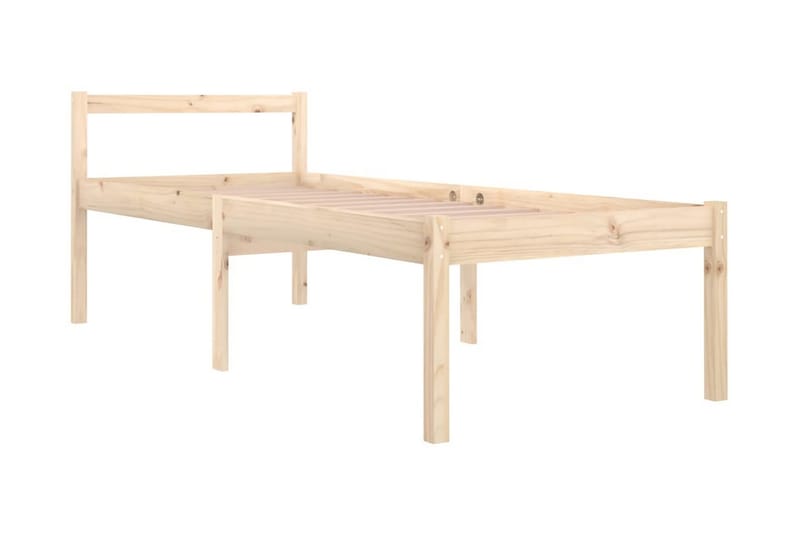 Sängram massiv furu 90x200 cm - Brun - Möbler - Säng - Sängram & sängstomme