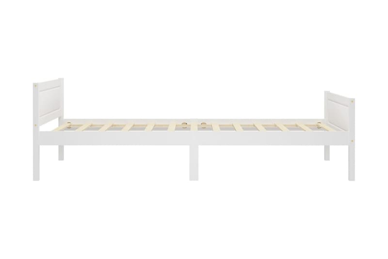 Sängram massiv furu vit 100x200 cm - Vit - Möbler - Säng - Sängram & sängstomme