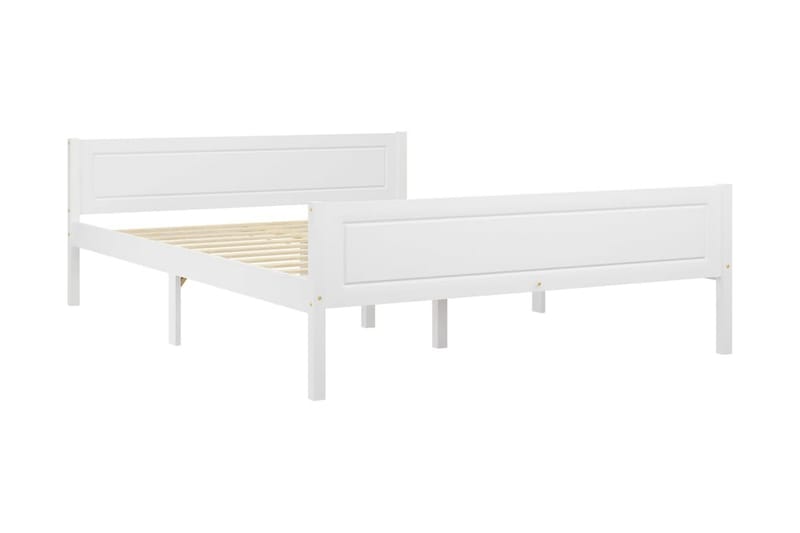 Sängram massiv furu vit 140x200 cm - Vit - Möbler - Säng - Sängram & sängstomme