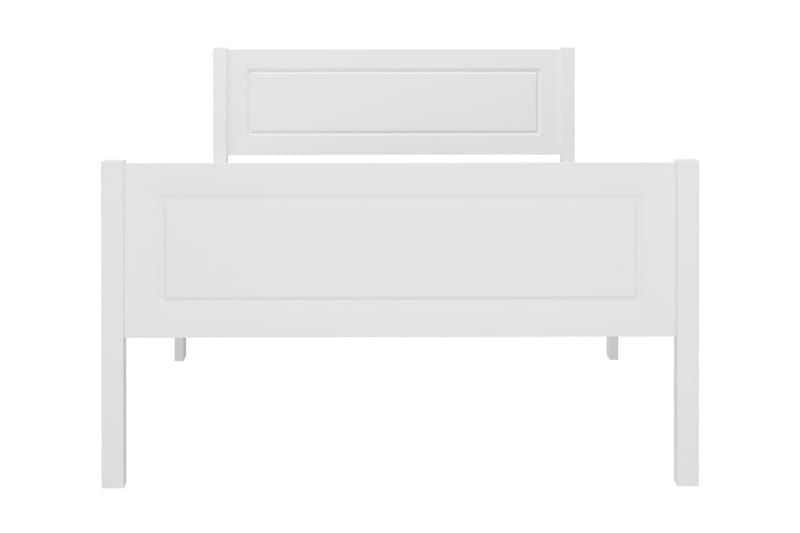 Sängram massiv furu vit 90x200 cm - Vit - Möbler - Säng - Sängram & sängstomme