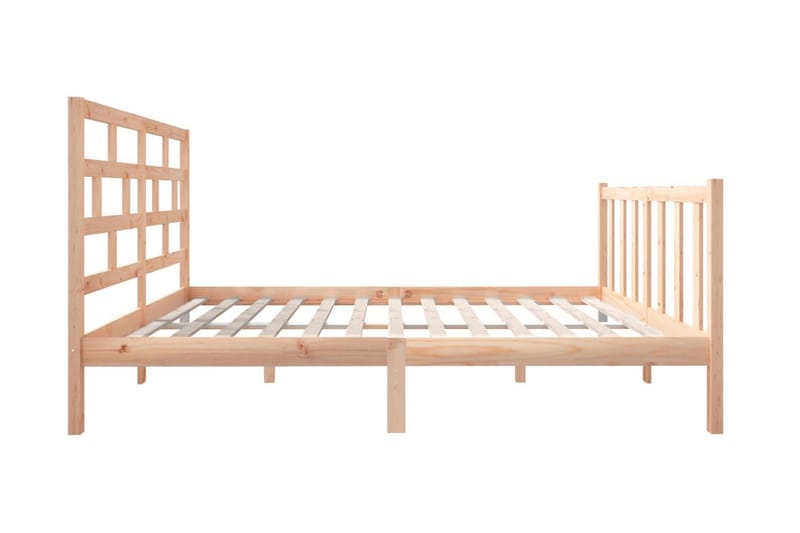 Sängram massivt furu 120x190 cm - Brun - Möbler - Säng - Sängram & sängstomme