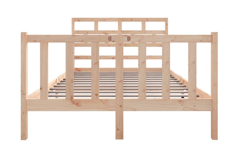 Sängram massivt furu 120x190 cm - Brun - Möbler - Säng - Sängram & sängstomme