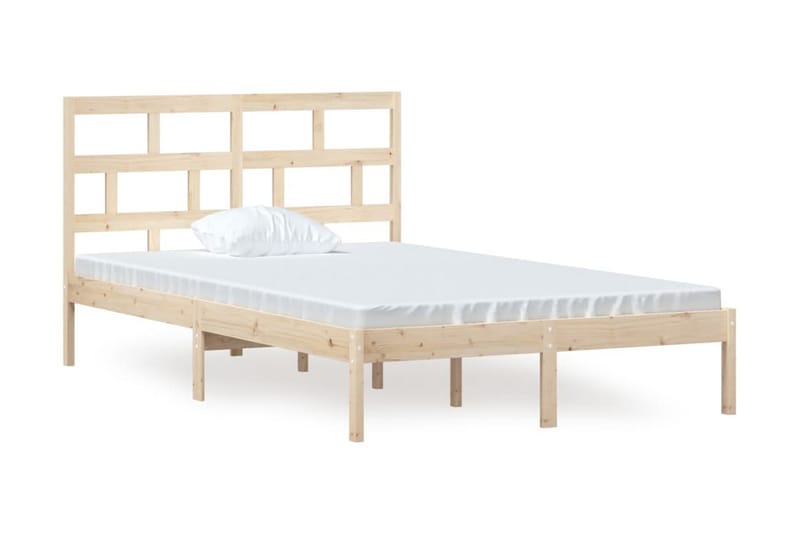 Sängram massivt furu 120x200 cm - Brun - Möbler - Säng - Sängram & sängstomme