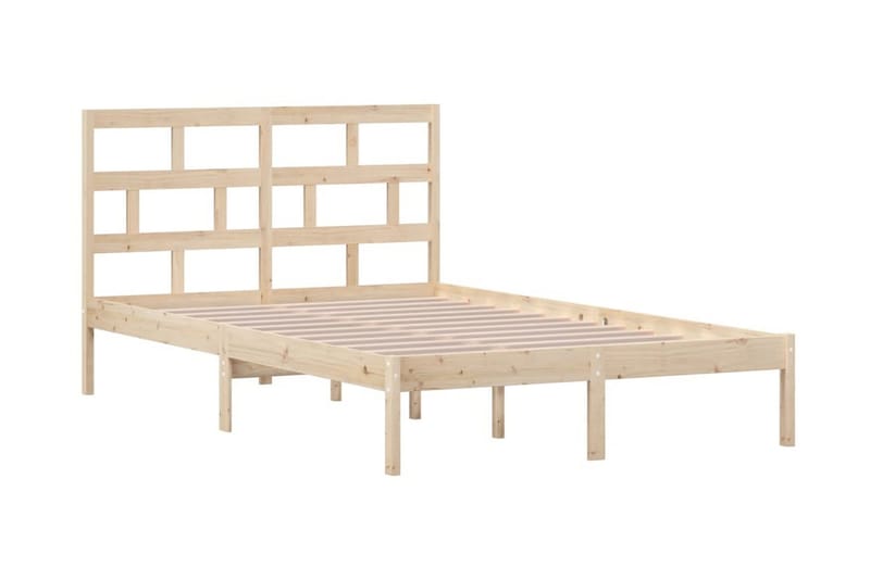 Sängram massivt furu 120x200 cm - Brun - Möbler - Säng - Sängram & sängstomme