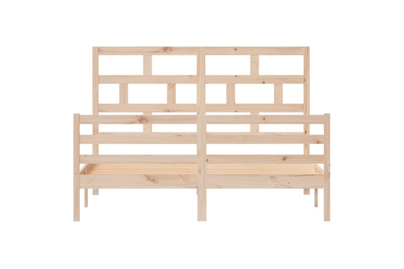 Sängram massivt furu 160x200 cm - Brun - Möbler - Säng - Sängram & sängstomme