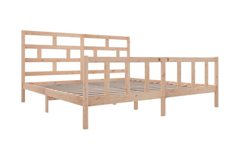 Sängram massivt furu 180x200 cm - Brun - Möbler - Säng - Sängram & sängstomme